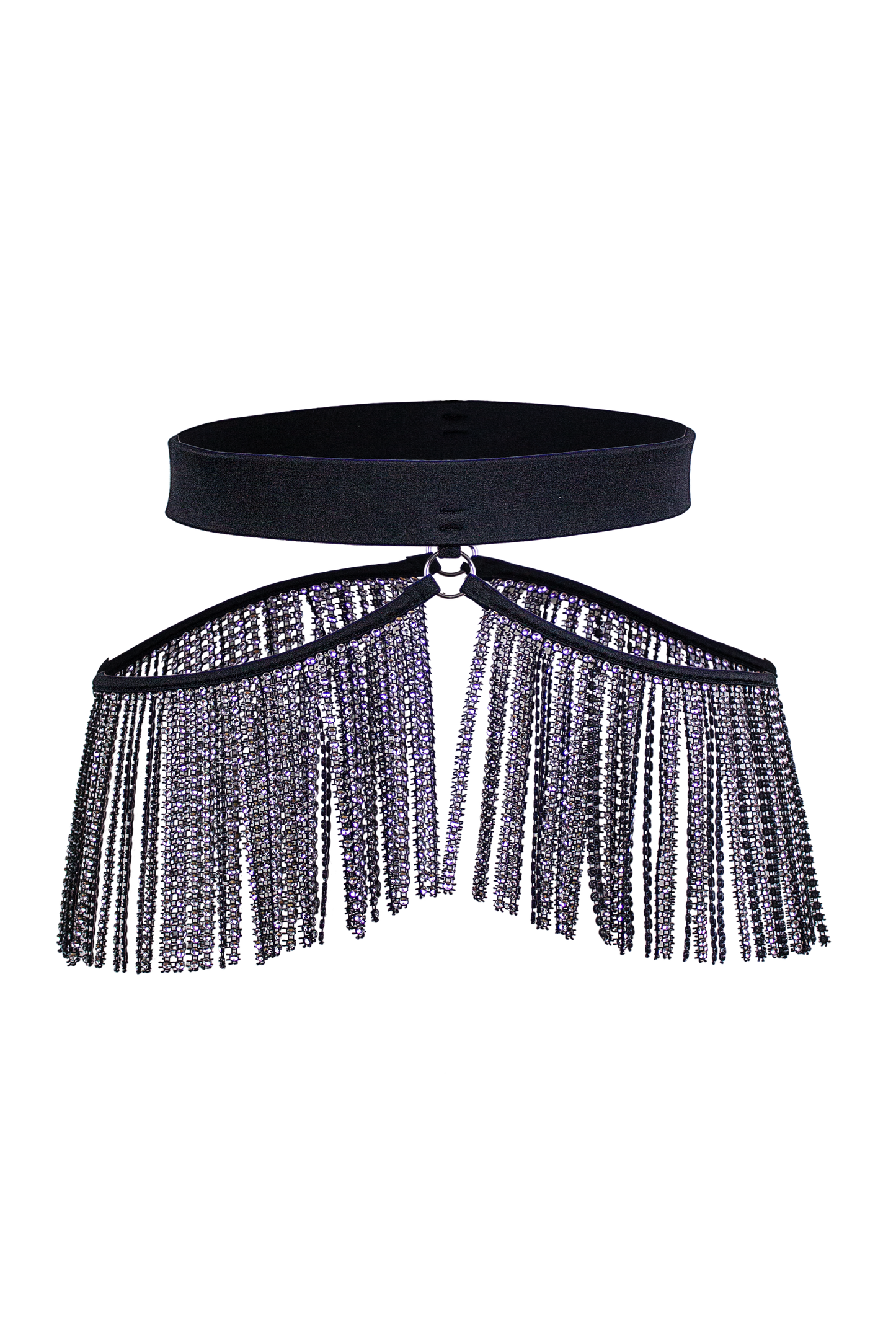 rhinestone franje riem