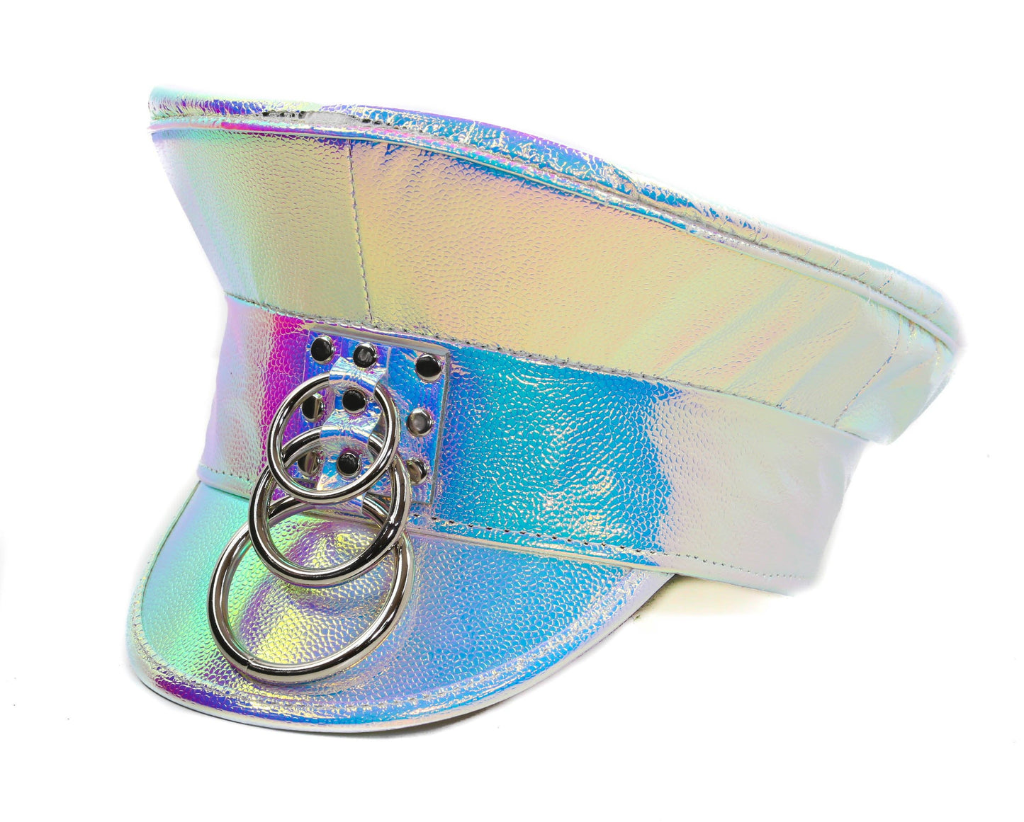 Funk Plus- Bondage captain hat - Holografisch zilver