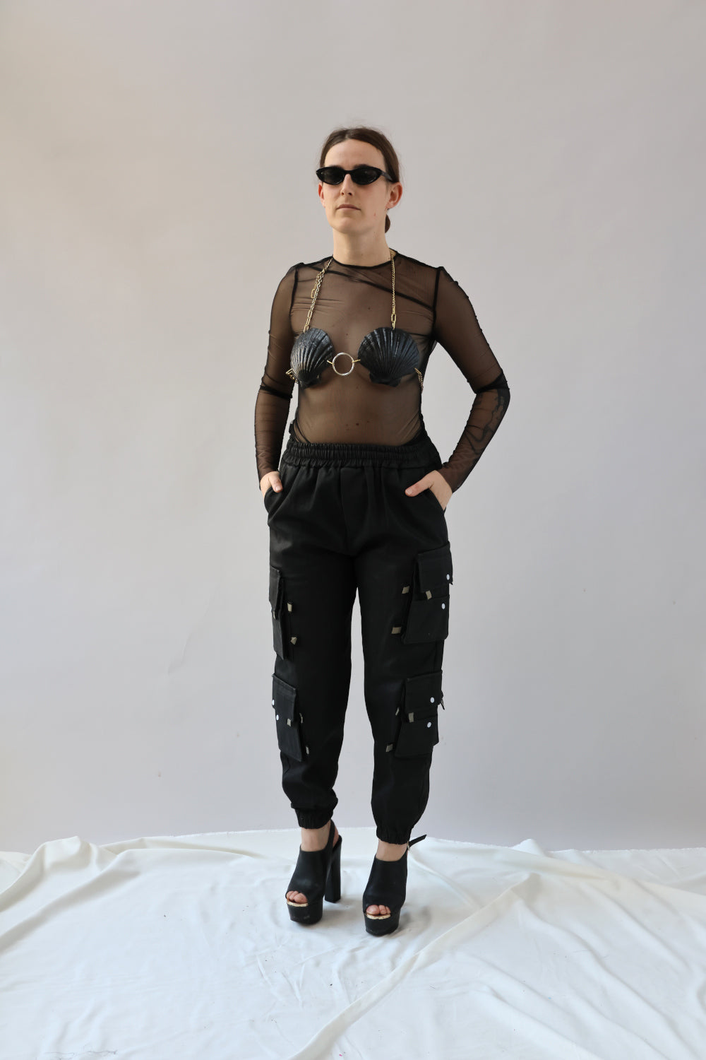zwarte shellkini