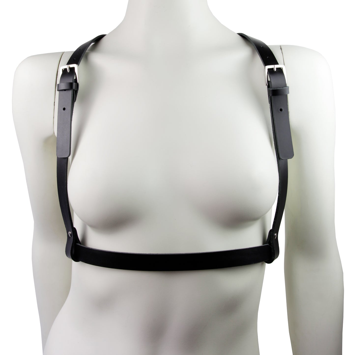 zwart leren harnas, ravewear