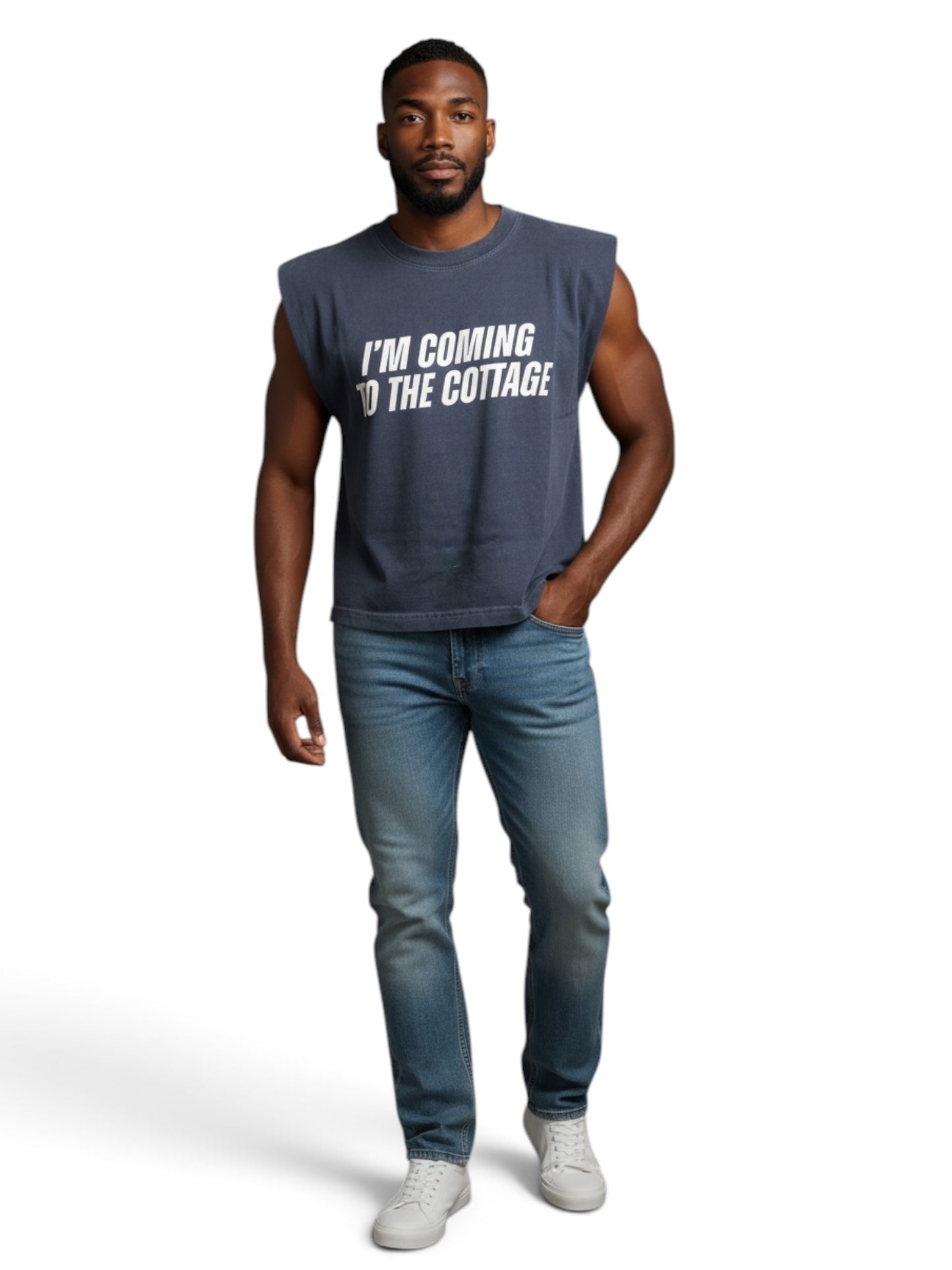 The Little Gay Shop - I'm Coming To The Cottage | Muscle Crop - Beige