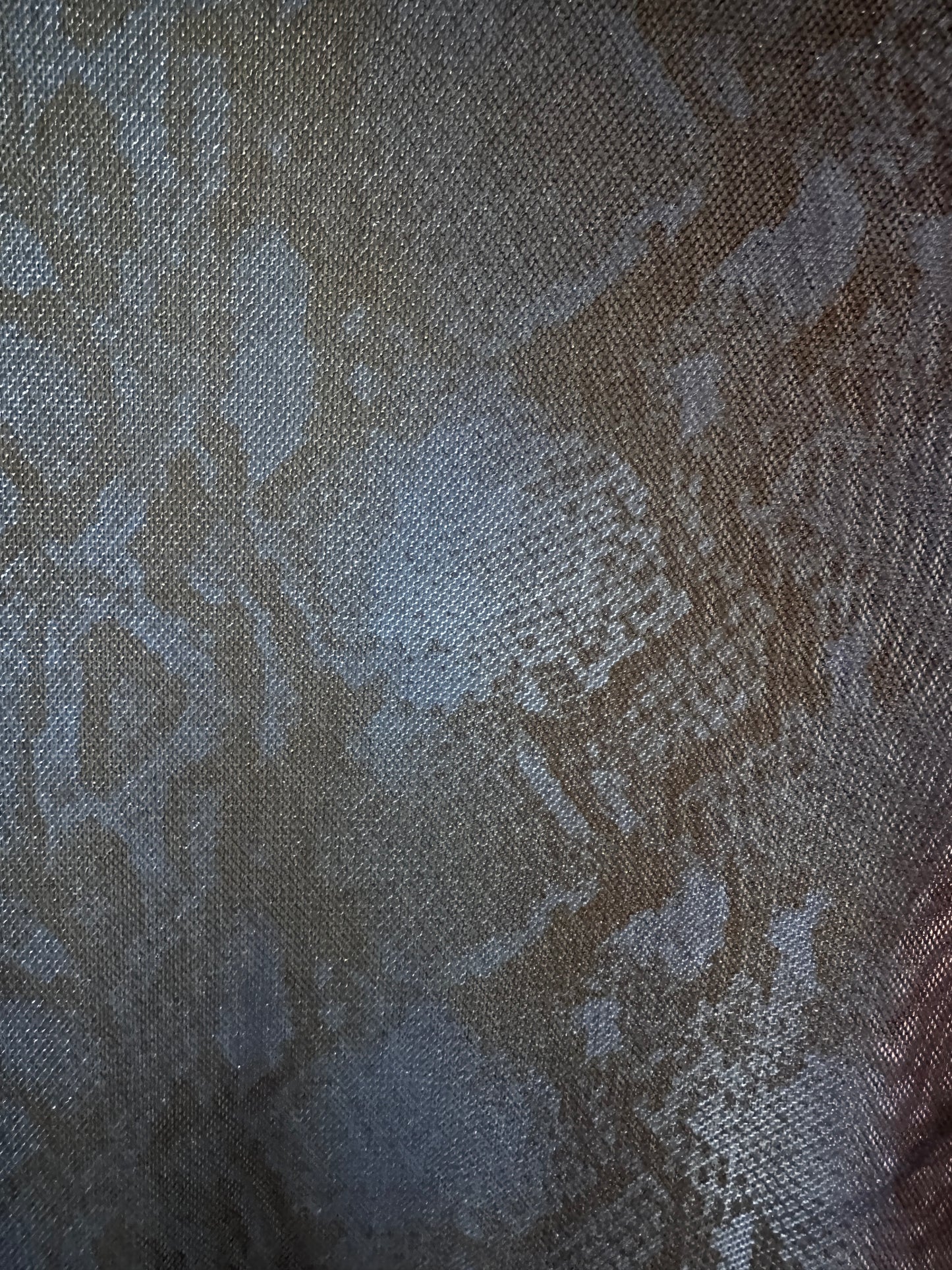 blauwe slangenprint mesh stof