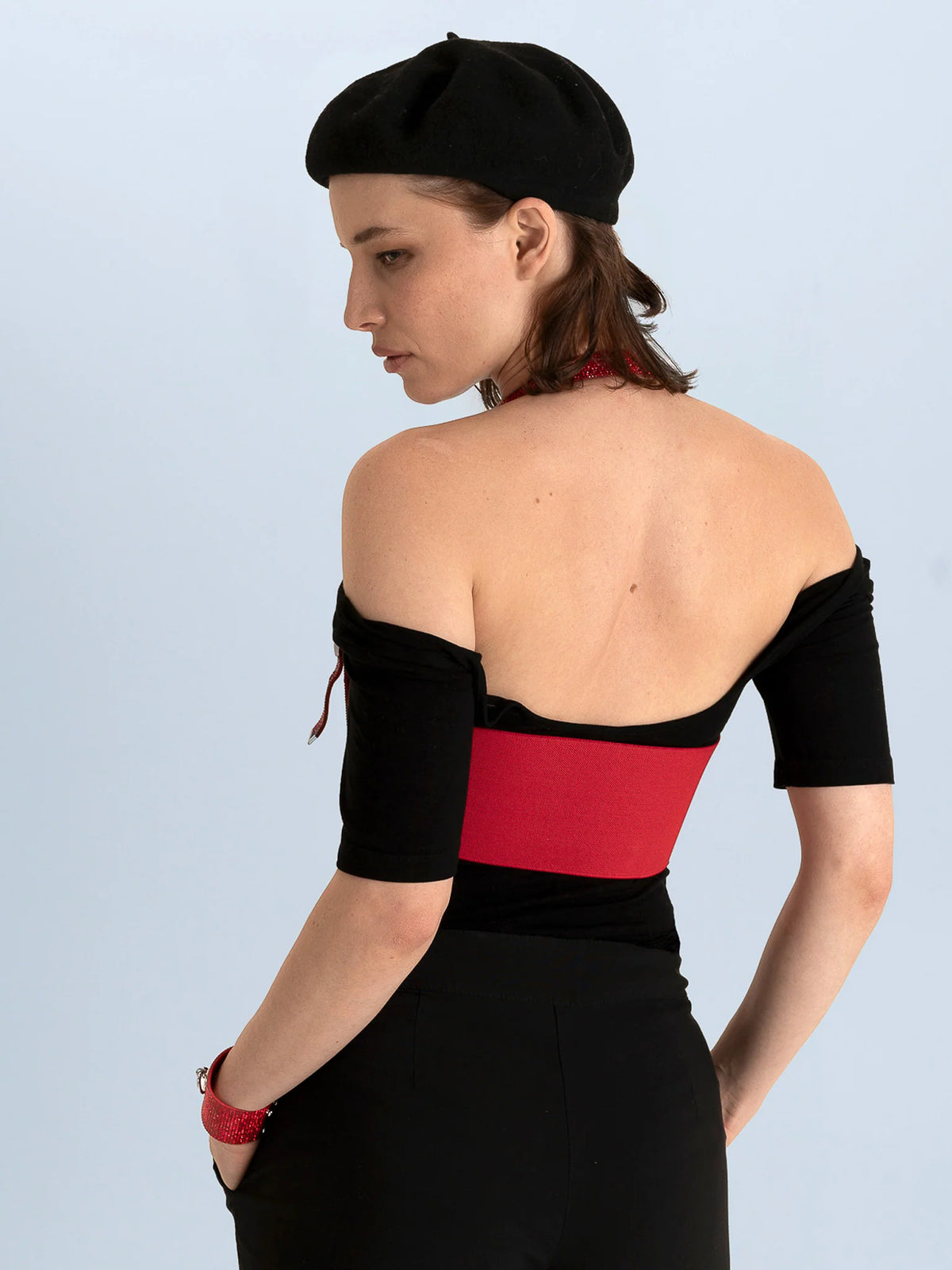 Lorand Lajos - Calypso vest - Rood kristal