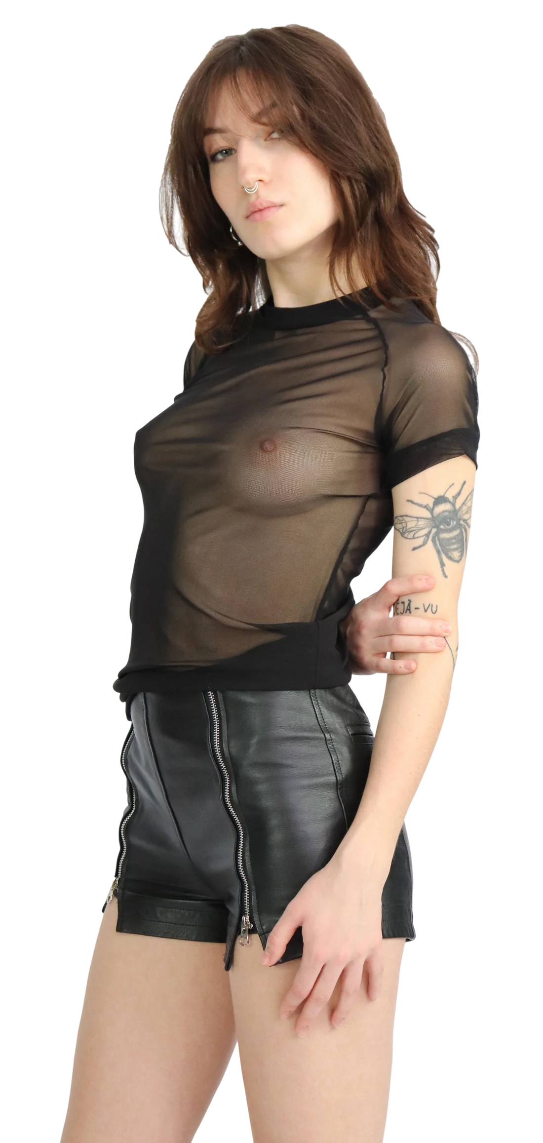 Obectra - Casper mesh shirt - Zwart