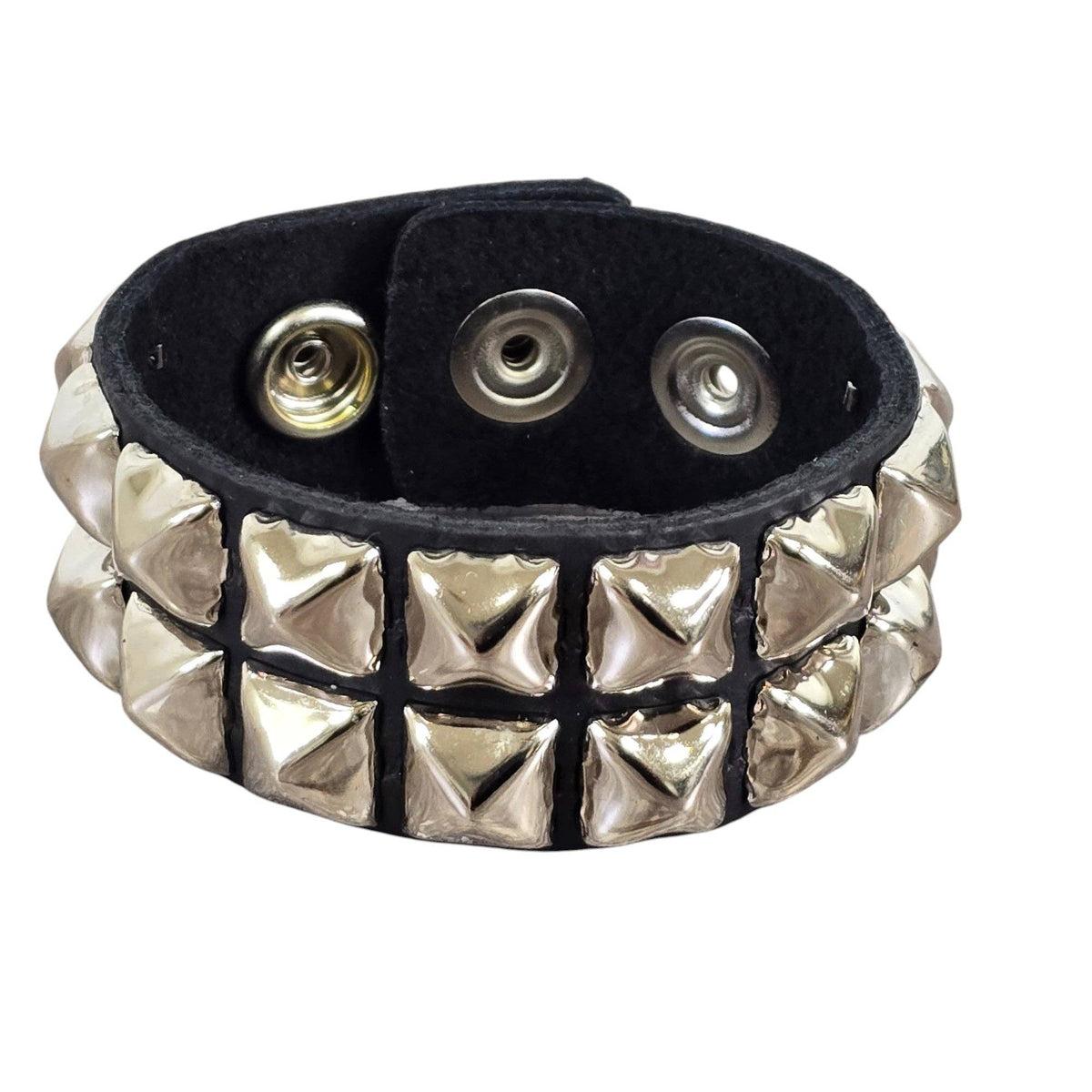 Funk Plus - Pyramid stud leren armband