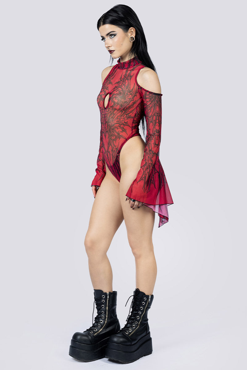 Devil Walking - Crimson Succubus bodysuit - Rood