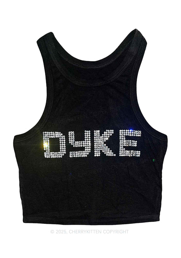 Cherry Kitten - Dyke cropped tank top - Zwart