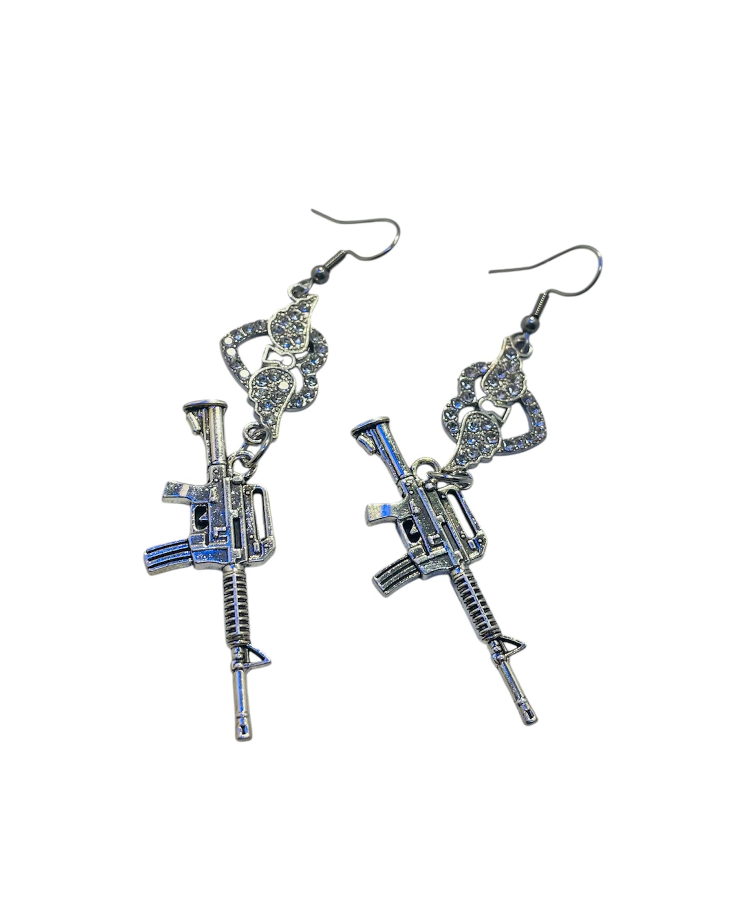 strass geweertjes oorbellen