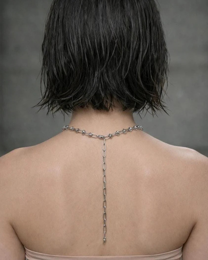 rave chain zilver metaal