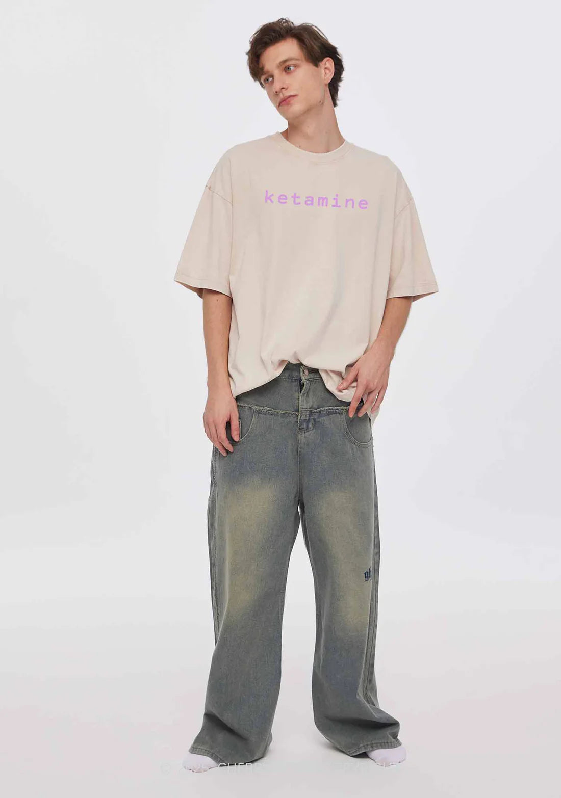 Cherry Kitten - Tweezijdig Ketamine shirt - Havermout