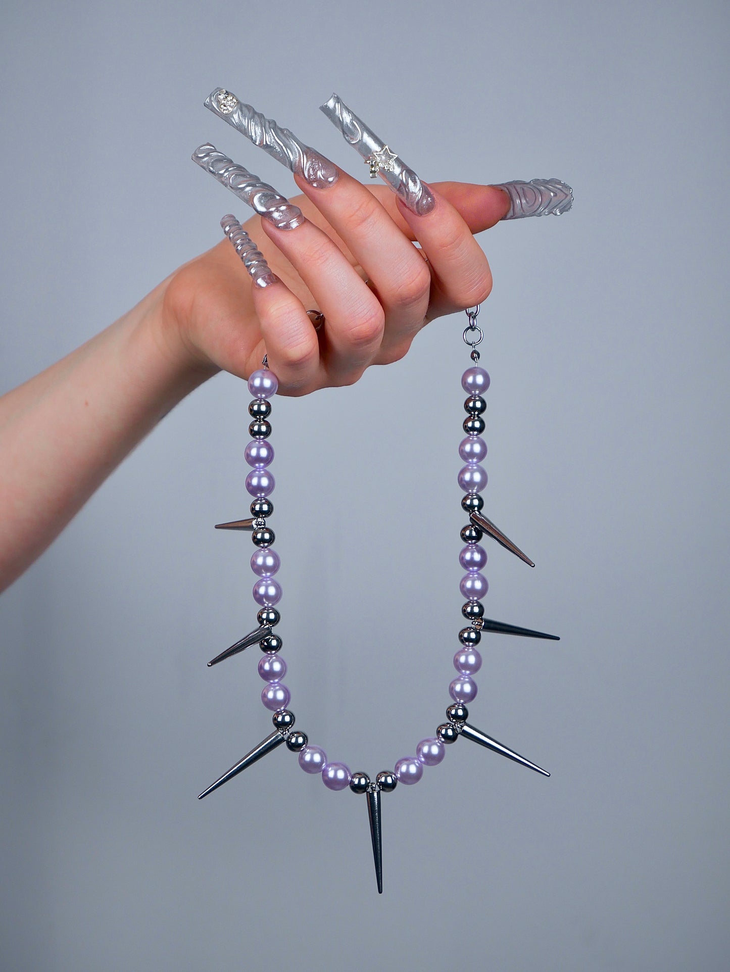 licht paarse parel ketting
