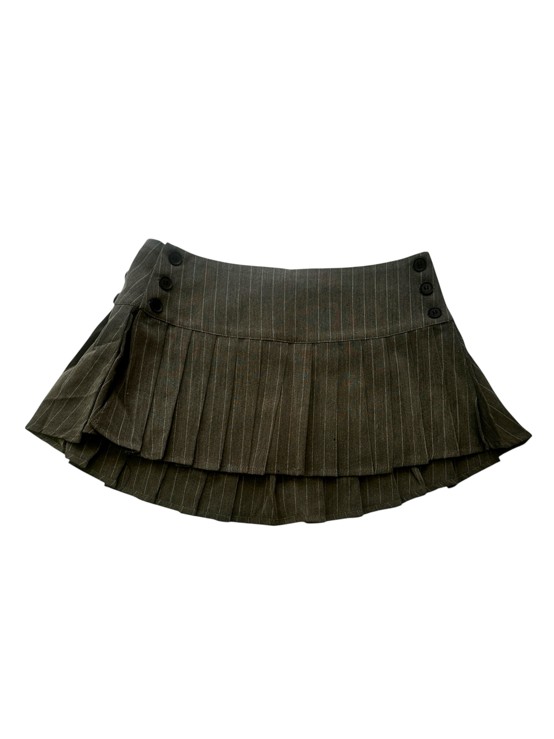 mini rave rokje met krijtstreep in grijs