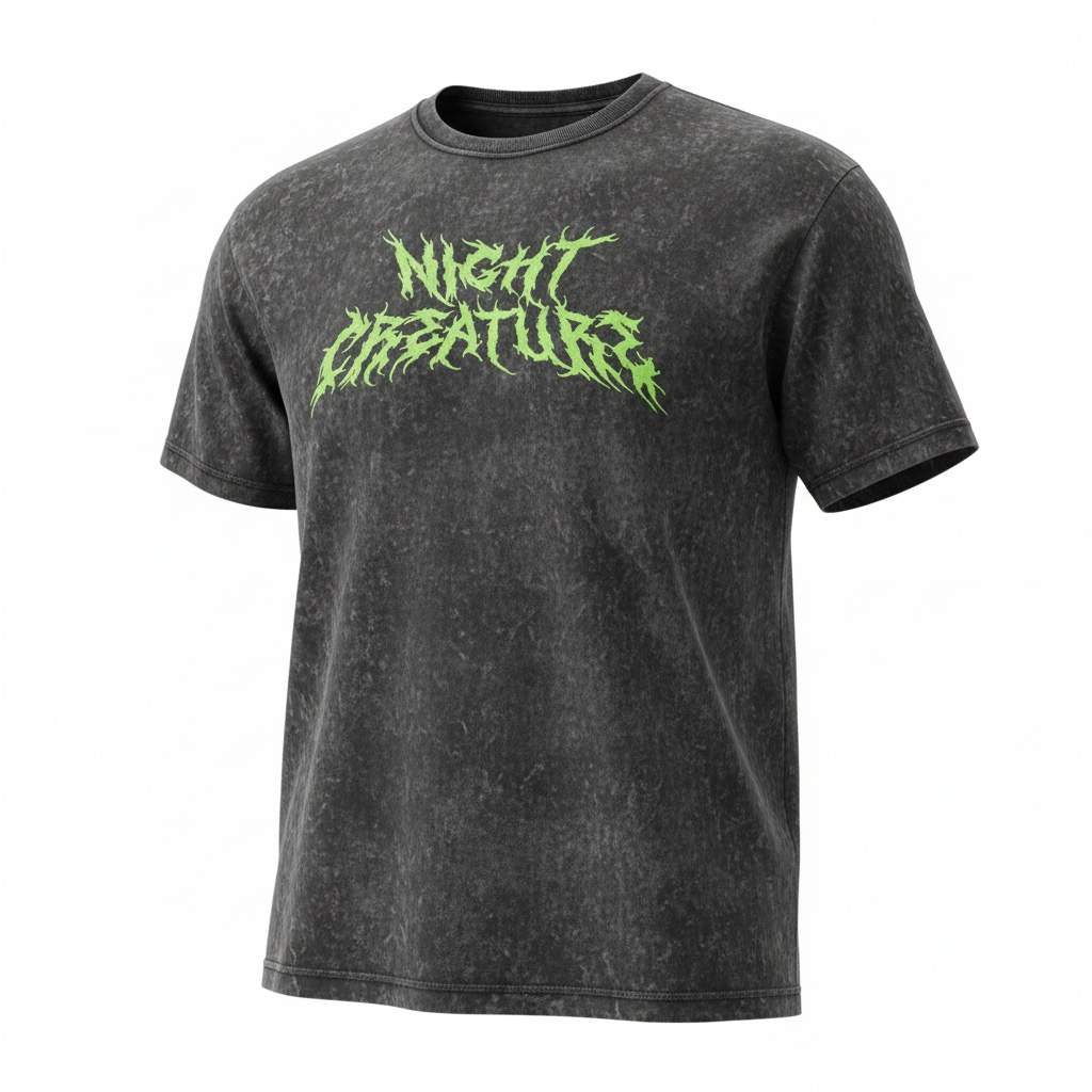 Cherry Kitten - Night Creature washed tee - Black