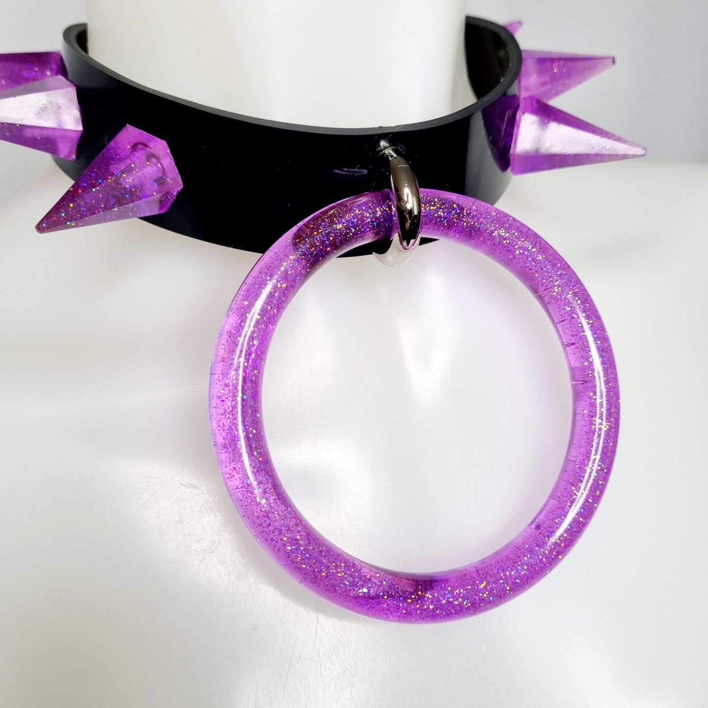 Jane Nevermore - O ring spike choker - Paars