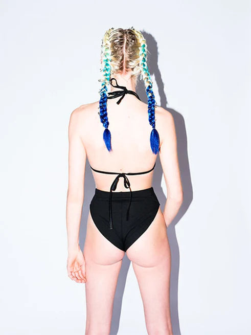 zwarte rave bottom. rave kleding, berlin fashion, technowear, techno kleding, techno broekje