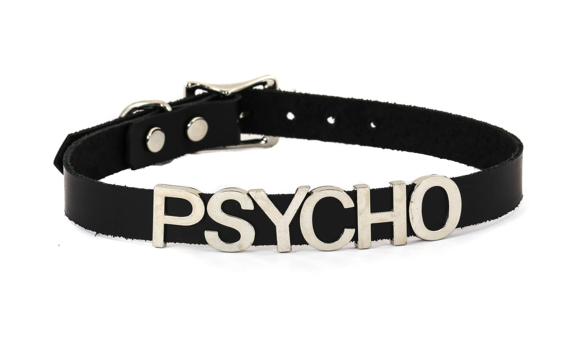 Funk Plus - Leren naam choker - Zwart