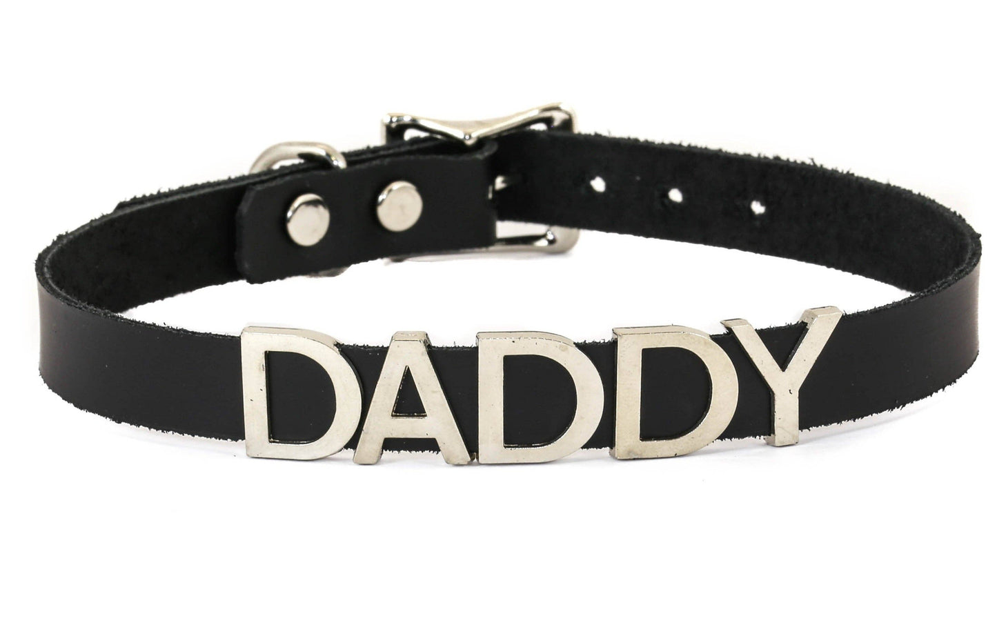 Funk Plus - Leren naam choker - Zwart