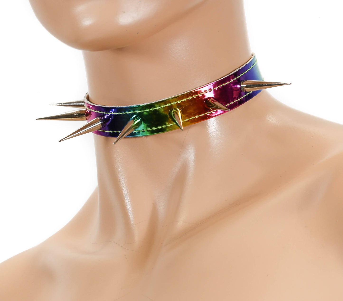 Funk Plus- Spike choker - Regenboog