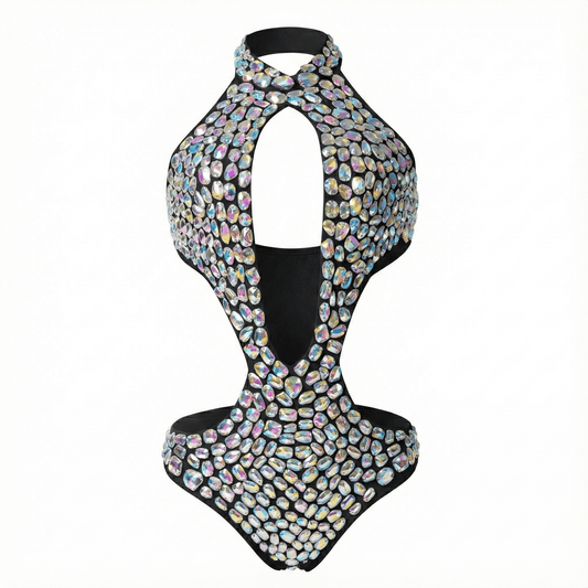 Neva Nude - Stardust Lust Rhinestone Embellished Teddy One Piece Bodysuit