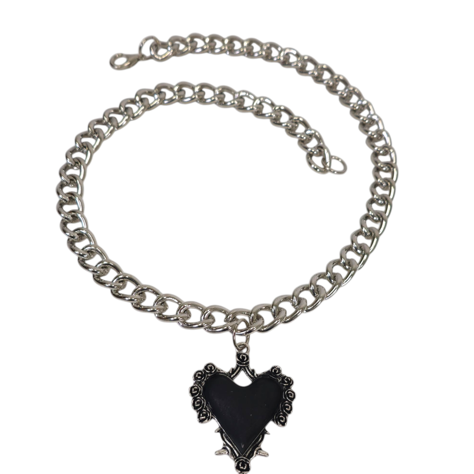 chain heart necklace
