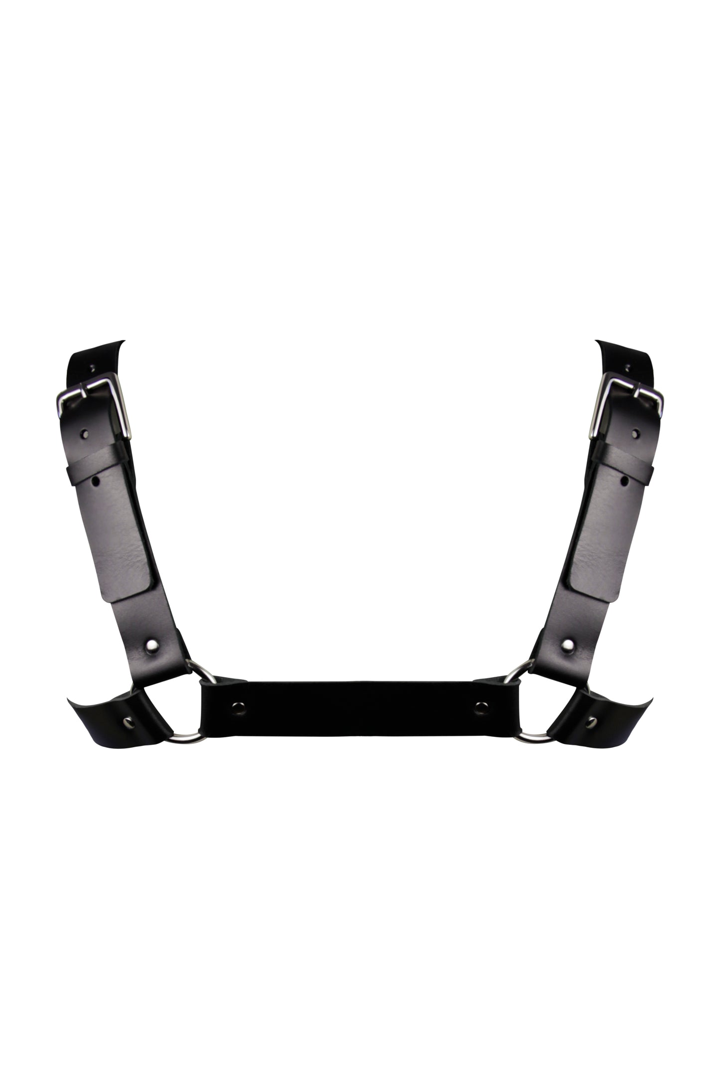 Studio Moonbow – Brustgeschirr aus Leder, 3 cm dick – Schwarz