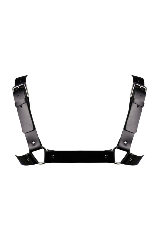 Studio Moonbow - Leren borstharnas 3cm dik - Zwart