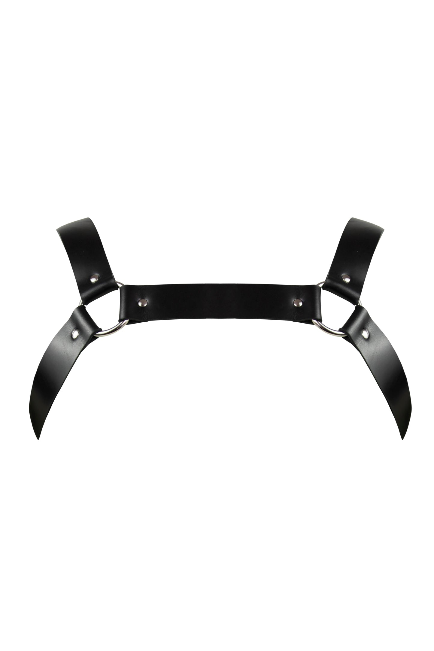 Studio Moonbow – Brustgeschirr aus Leder, 3 cm dick – Schwarz