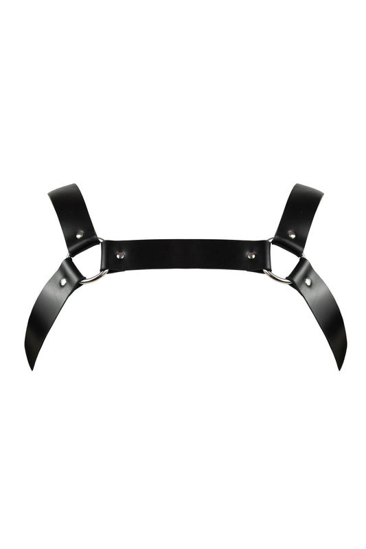 Studio Moonbow - Leren borstharnas 3cm dik - Zwart