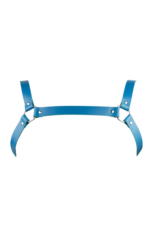 Studio Moonbow - Leren borstharnas - Blauw