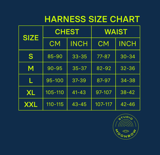 Studio Moonbow - Leren borstharnas - Blauw