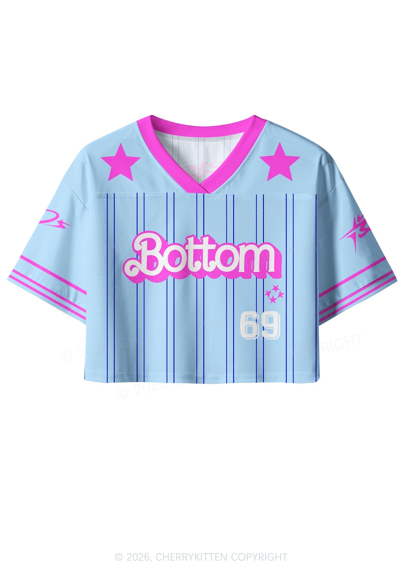 Cherry Kitten - Bottom crop top jersey