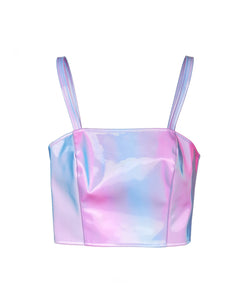 rave top, clubwear, club outfit, party outfit, ravewear, rave top, kinky top, holographic top, pvc top
