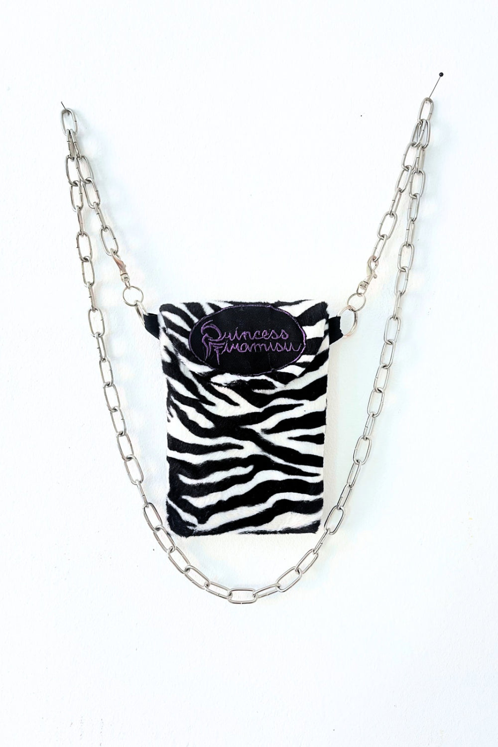 fluffy zebra print telefoontasje, ravewear