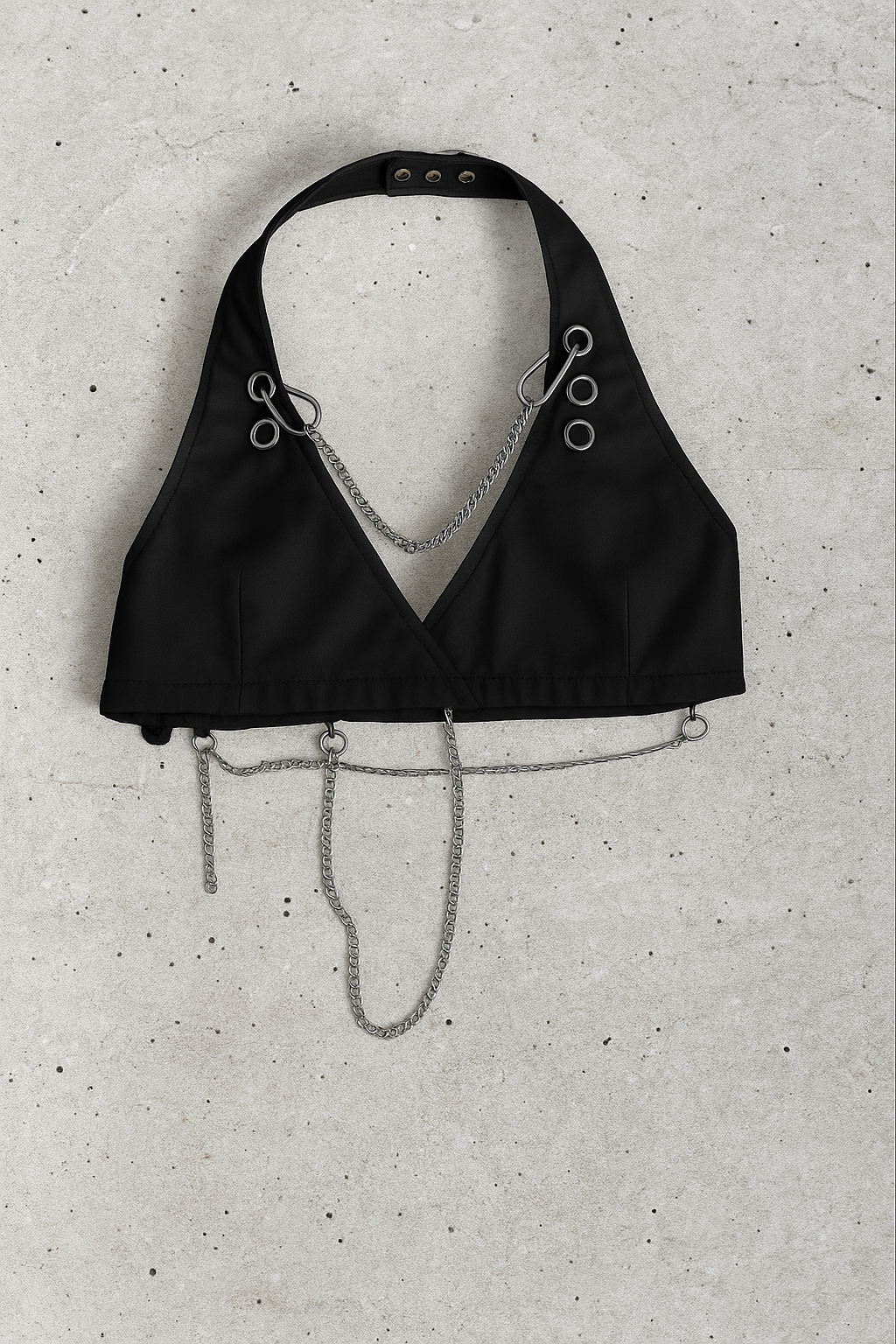 FAC SHOP - "Hard Chaincore Top - Halter top with chains - Available in snakeskin print brown and black