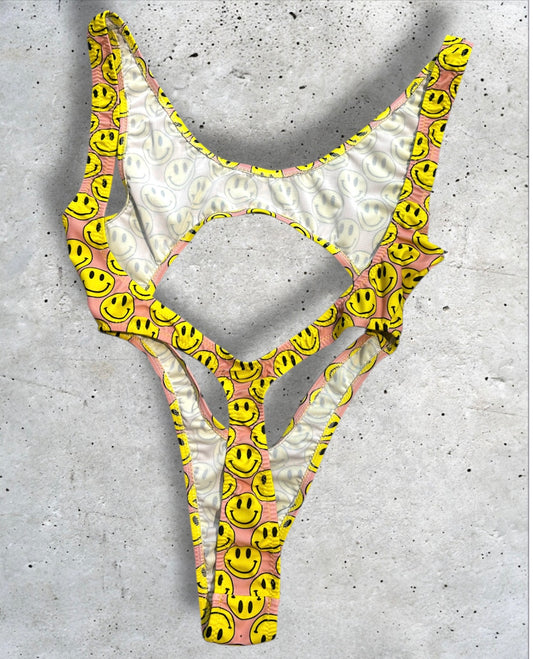 roze acid smiley trikini