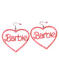 roze barbie glitter oorbellen, rave kleding