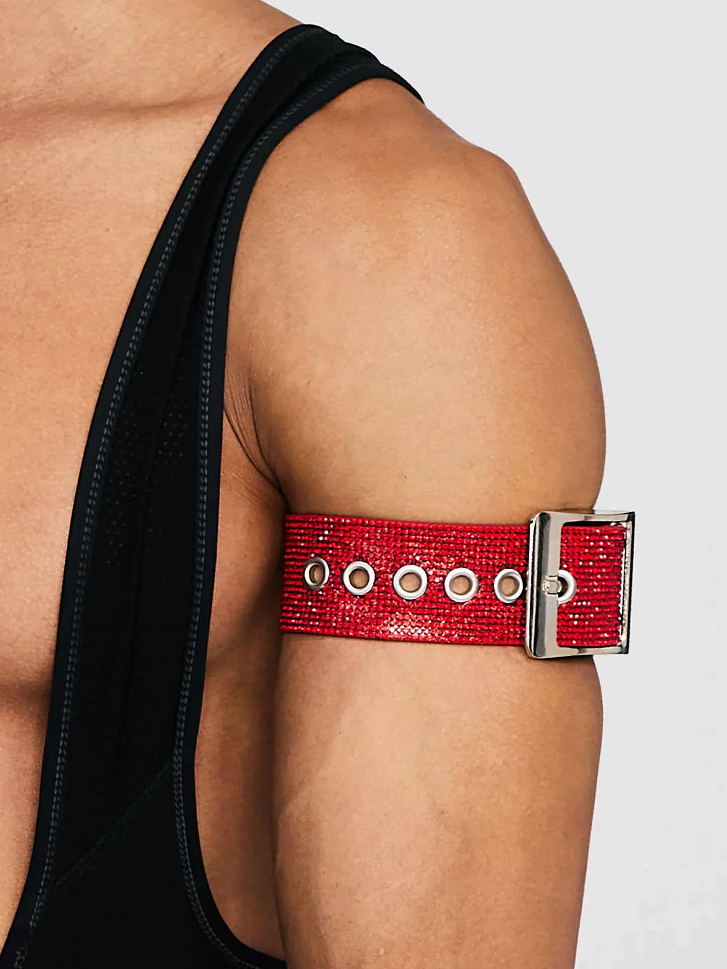 biceps band rood kristal
