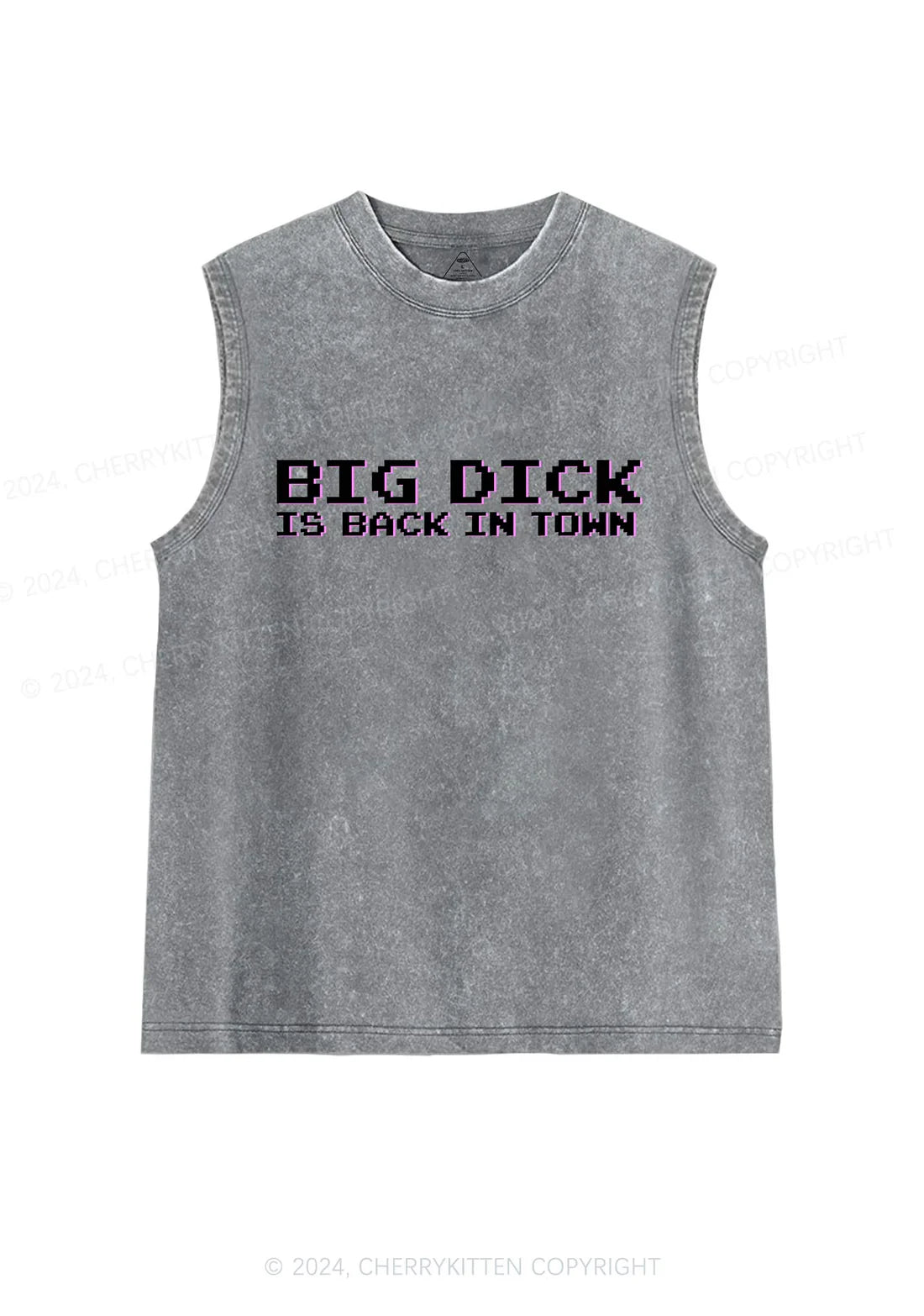 grijs tank top met big dick is back in town