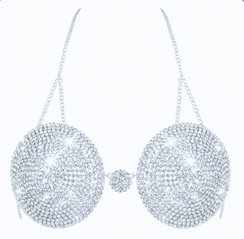 Neva Nude - Crystal Ball Rhinestone Embellished Carnival Bra