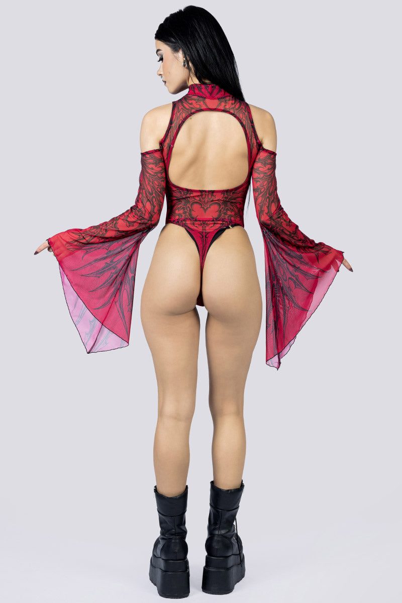Devil Walking - Crimson Succubus bodysuit - Rood