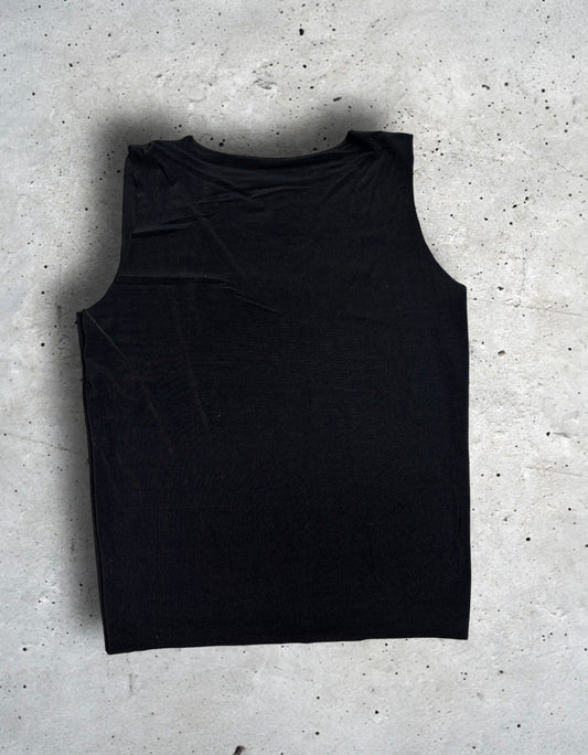 FAC SHOP - "Tramp Extra Top" - Strass tank top - Zwart