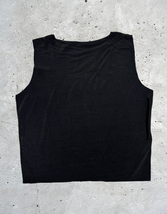 FAC SHOP - "Diva Extra Top" - Strass tank top - Zwart