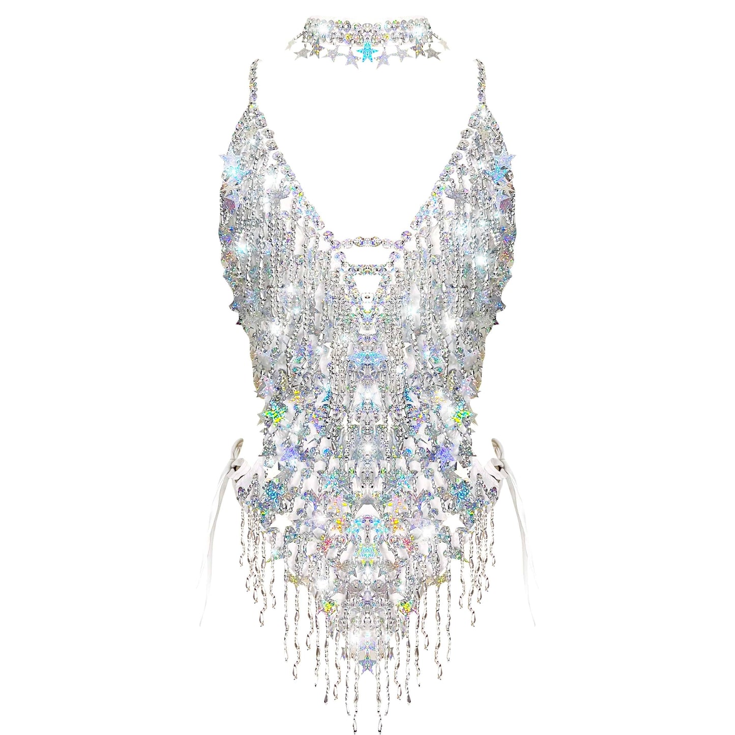 Neva Nude - Wildest Dreams Swifty Sparkling White One Piece Bodysuit