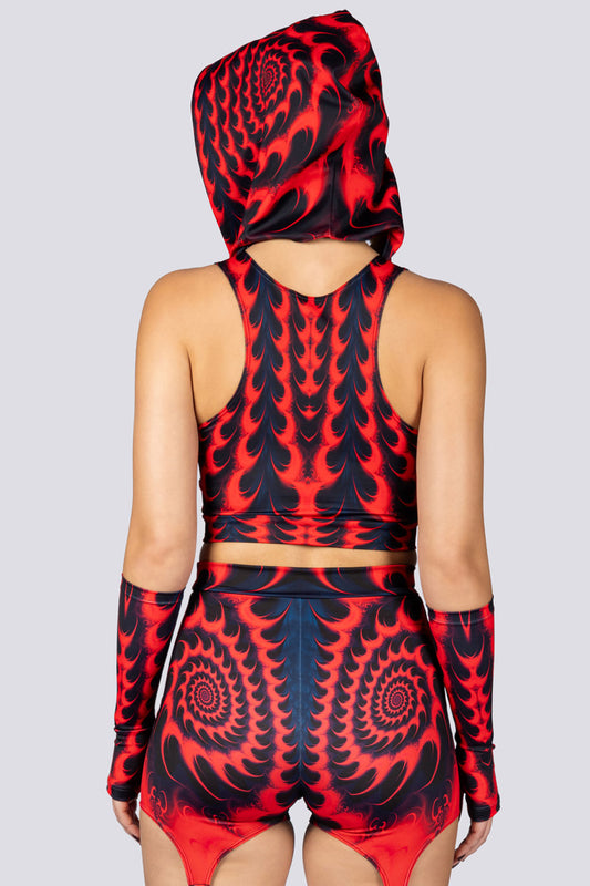 fractalia hooded top met cut out