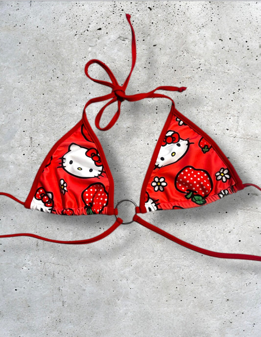 hello kitty bikini top in rood