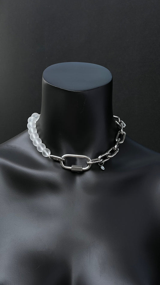 rave chain met glazen kralen, rave accessoires