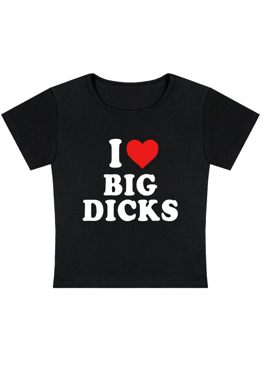 I love big diXXs cropped tee in zwart, pride outfit,