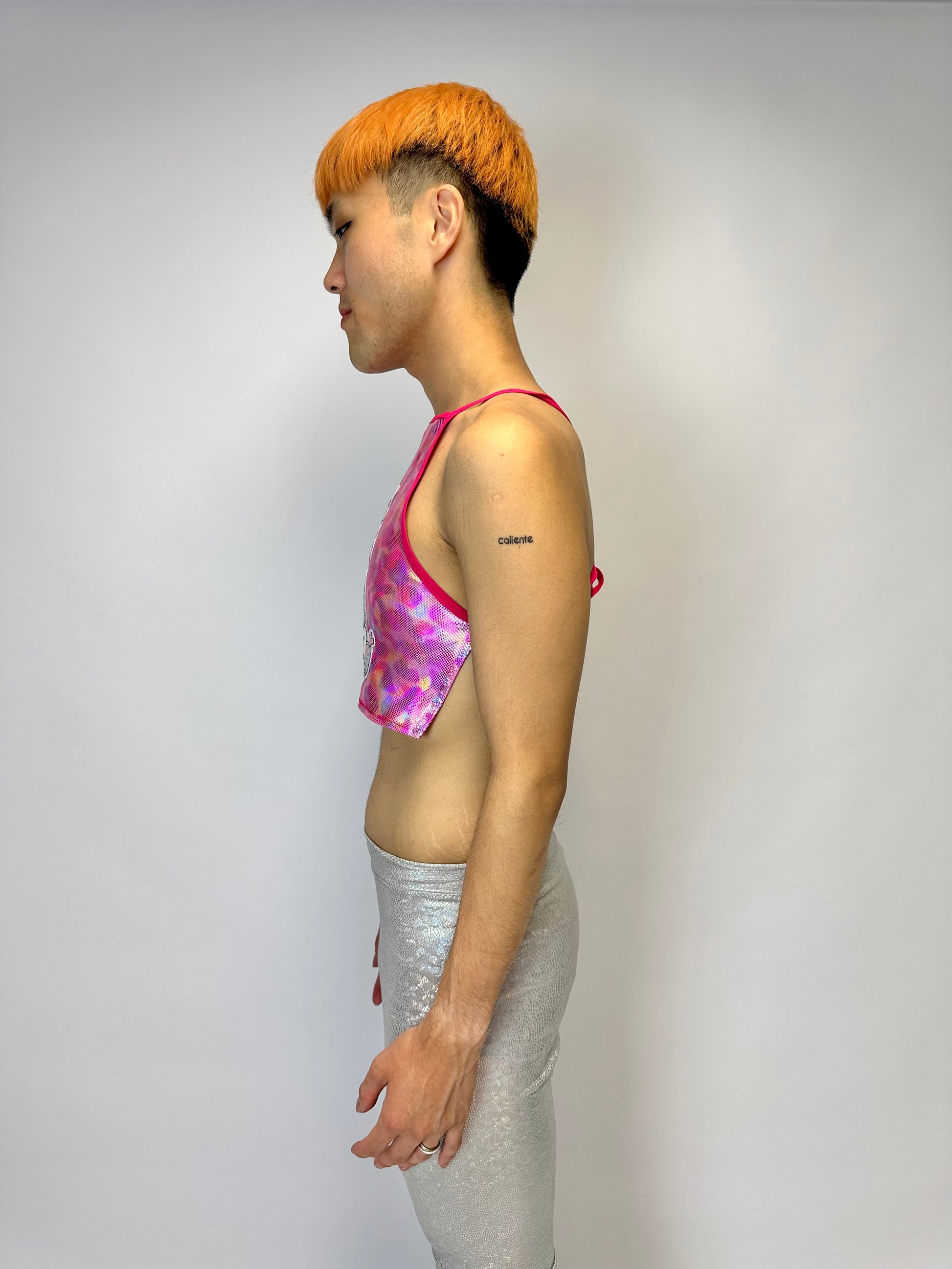 Holographic bra top cheap