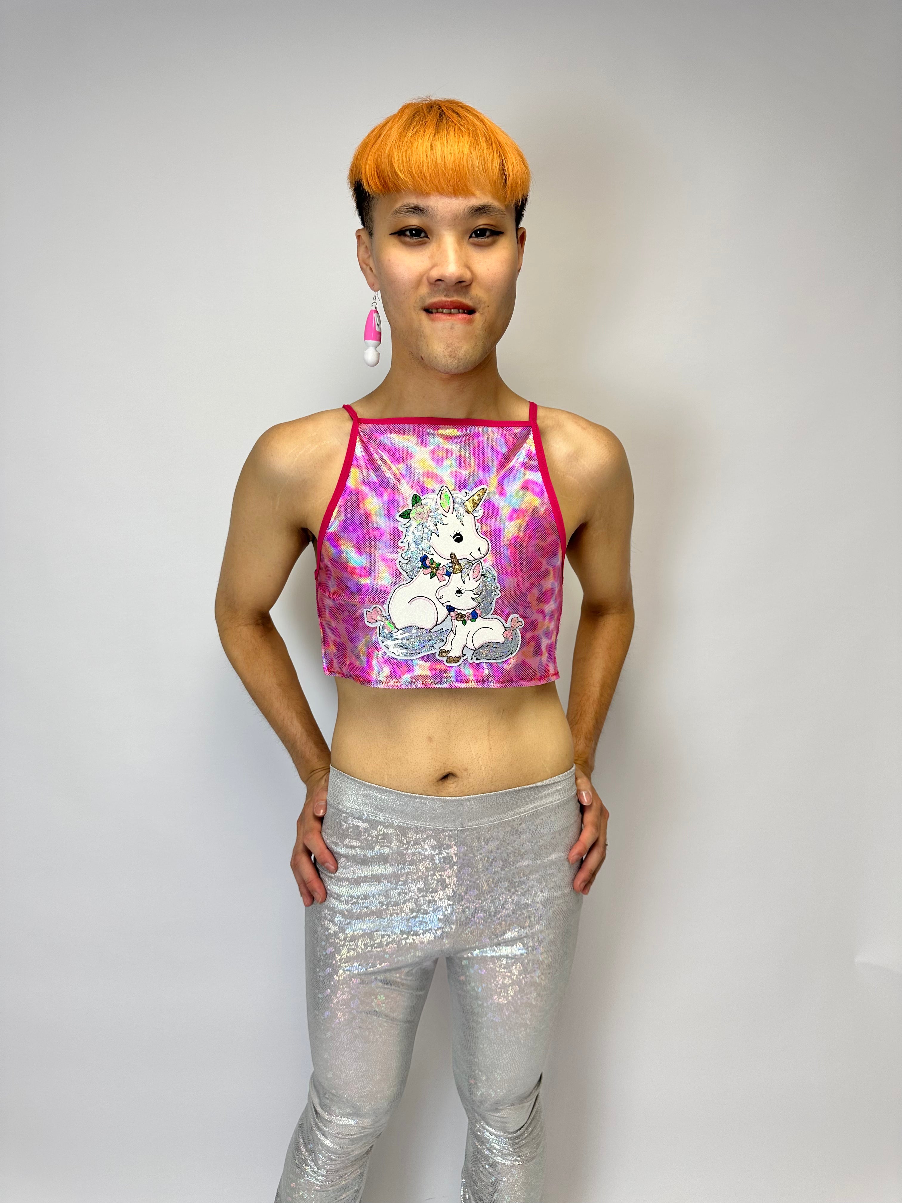 Unicorn crop sales top and leggings