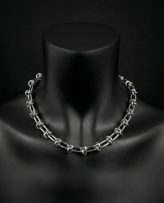 rave chain zilver metaal